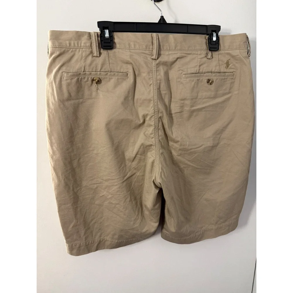 Polo Ralph Lauren Mens Stretch Classic Fit Chino Shorts Khaki Tan Size 38